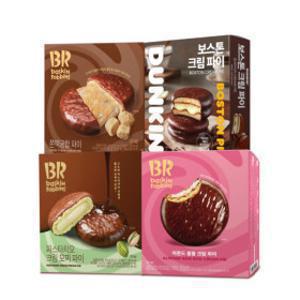 배스킨라빈스 던킨 인기파이 4종 3박스 골라담기(박스당 12개/피스타치오크림/아몬드봉봉/쫀떡궁합/보스턴)