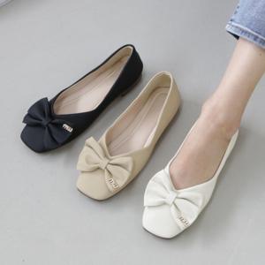 메르젠느 플렛슈즈 발레코어 발레리나 슈즈 여성 리본 플랫슈즈 단화 로퍼 임산부구두 빅사이즈