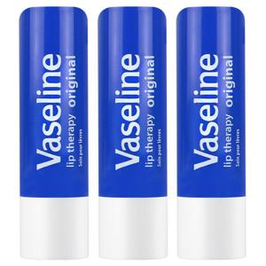 바세린 립밤 고보습 립 테라피 스틱 립글로스 오리지날 4.8g 3개