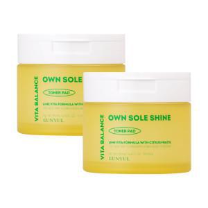 은율 비타밸런스 오운쏠샤인 라임 토너패드 1+1 (70매+70매) 190ml/수분 광채 케어/환생토너패드