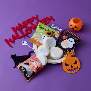 샤르봉봉 할로윈 한입솜사탕(4g15입) 유치원 어린이집 답례품 간식 어린이날 크리스마스 낱개포장