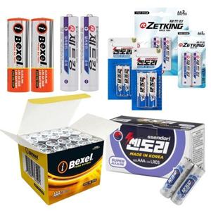 벡셀/K-CELL/쎈도리/제트킹 알카라인 건전지 AAA / AA 40알/48알