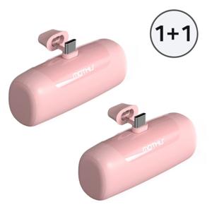 1+1 일체형 미니 보조배터리 Type-C타입/가로거치 가능/아이폰/갤럭시/스마트폰 충전 5000mAh