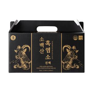 황지원 국내산 흑마늘 품은 소백산 흑염소 진액 흑염소즙 70ml 30포 1개월분 총1박스