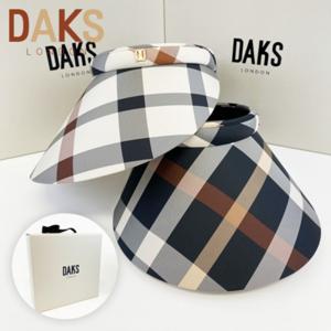 정품 닥스 썬캡 빅체크 여성 자외선차단 체크 선물포장