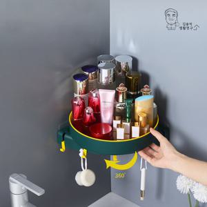 무타공 듀올 회전 코너선반 정리대 욕실 주방 수납장