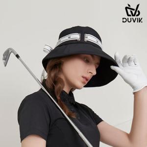 듀빅 여성 레터링 테이프 벙거지 모자 DC2WAP002BK