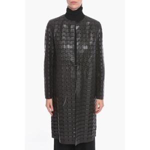 보테가베네타 드로스트링 가죽 코트 581045VF3G08812 Brown