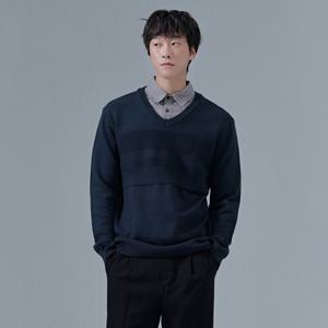 남성 셔츠 레이어드 스웨터-CFRK5212D0G