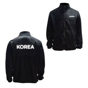 블랙 겨울집업 기모 반사 후리스 집업 KOREA