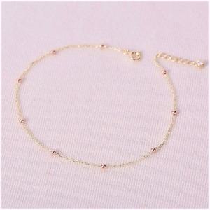 [GB] 투톤 볼 체인 18K GOLD 발찌 LWA15001G