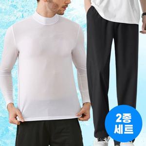 [텐제로]남녀공용 여름 더위순삭 아이스 쿨티셔츠+9부바지세트 S24TP1501