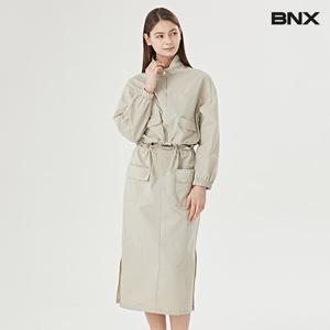 [비엔엑스]하프넥 집업 점퍼 미디 스커트 셋업 (BW1OP016L0)