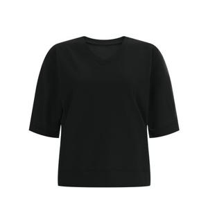 [샵앤]국산 여성 V넥 면 100 루즈핏 반팔 티셔츠 DAI-WSH-11954-블랙