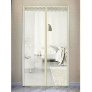 스트라이프 문모기장(베이지)(90x210cm) 현관모기장