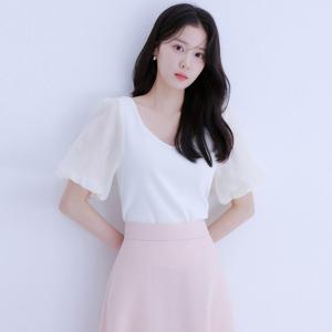 [로엠]볼륨소매 우븐매칭 스웨터(2colors)_RMKAE25R17