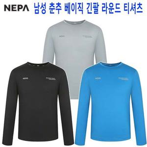[네파][티셔츠 남성티셔츠](7I55321) 남성 가을겨울 간절기 베이직 긴팔 라운드티셔츠