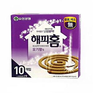 해피홈 모기향  벌레 무향 난공불락 10매입