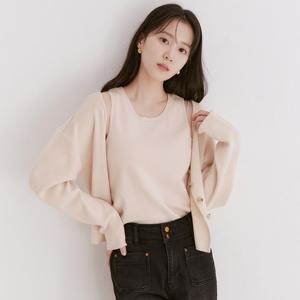 [로엠]V넥 나시 가디건 세트(2colors)_RMCKE23RT1