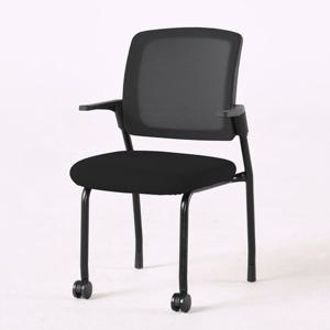 더컴포트 스마트 학생 공부용 사무실 회의실 팔걸이형 의자 블랙