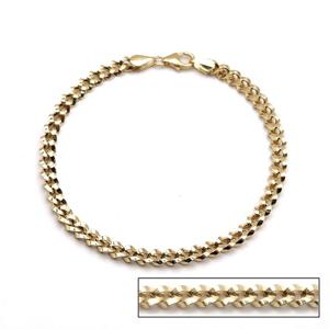 [GB] 이태리체인 볼륨커브 14K GOLD 팔찌 LWB24034G
