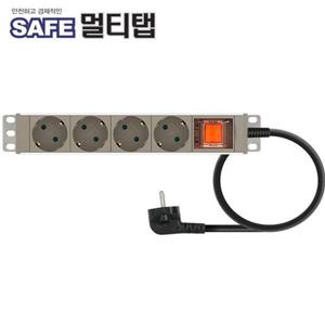 NMP-AM0415 알루미늄 SAFE 멀티탭 4구 접지 1.5m