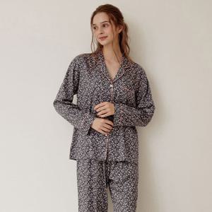 바풀 LL44073-31 여성잠옷 모달코튼 파자마 카라 투피스 잠옷 상