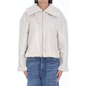 살바토레산토로 시어링 아이보리 가죽재킷 47055TRIX IVORY