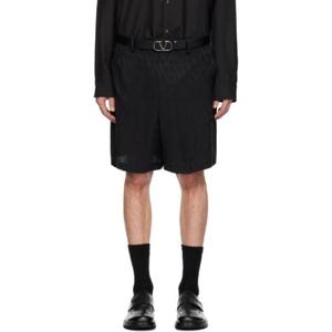 25 FW 발렌티노 남성 블랙 트왈 이코노그라프 쇼츠 241476M193000