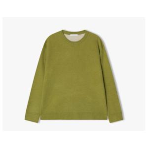 리버클래시 24FW 라임그린 이중직 라운드넥 니트 LKF51486