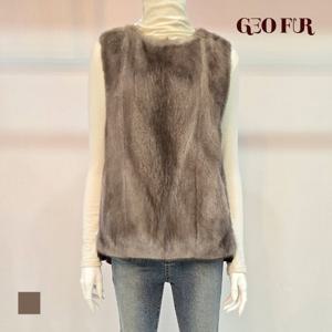 [GEO FUR] 천연모피 휘메일 밍크스킨 핸드메이드 베스트_G304FVT0110
