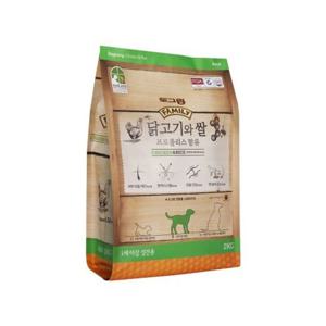 [알티피아]도그랑 훼미리 닭고기와 쌀 어덜트 2kg (2kgX2개)