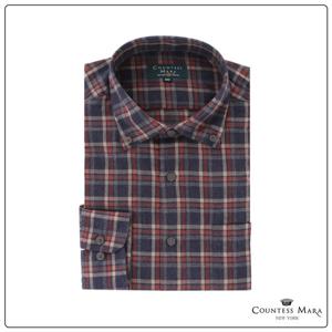 [카운테스마라(셔츠)]기모 체크 버튼다운 일반핏 긴소매 캐주얼남방P_CDCV4C2337N0