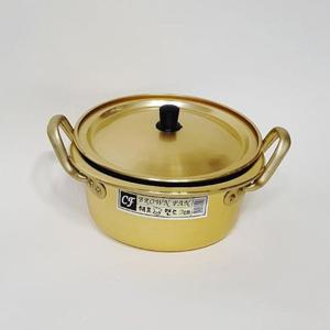 황냄비 양수 30cm 라면 양은 노란 W