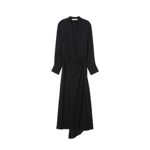 바네사브루노 24FW 블랙 반오픈 언발란스 롱 원피스 VIDR4F206BK