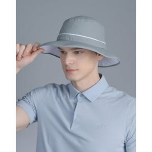 닥스 골프 25SS PREMIUM 남성 그레이 페도라형 와이드챙 햇 DGHE5E203G2
