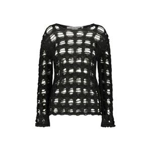 꼼데가르송 여성 블랙 Des 라운드넥 긴팔니트 GKN002S23 BLK