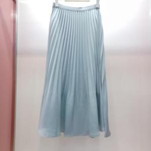 Destijl HC06 색상예쁜 허리밴딩 A라인 플레어 플리츠 실키주름 롱스커트 치마 D2523sk05LB