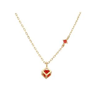 [GB] 큐브 탄생석 18K GOLD 목걸이 LNT15072T