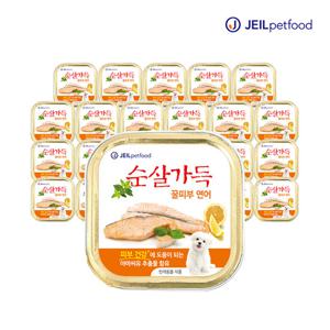 순살가득 꿀피부 연어순살캔 100g 24캔 /애견습식