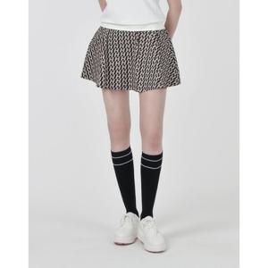 헤지스골프  (HWSK5B312I2)  25SS 베이지 여성 H패턴 A라인 스커트