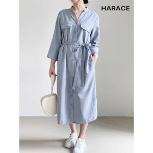 [헤레이스]스트라이프 셔츠 원피스_YMSH25SS104