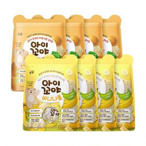 [남양유업]아이꼬야 아기과자 바나나퐁 30g 4개 + 감자퐁 30g 4개