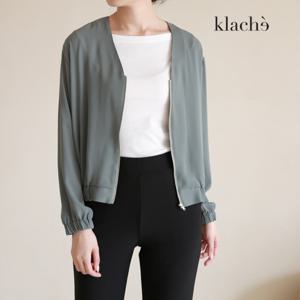 [클라셰]KLACHE 브이넥메탈지퍼자켓블라우스_CB2FBL031A