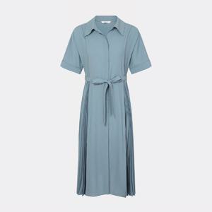 [캐리스노트]24년 봄 여름 데일리룩 셔츠카라넥 플리츠 원피스 민트그린 CN4MOP504-GB