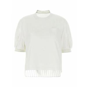 [SACAI] 라프리마 여성 티셔츠 오간자 2507805817 화이트 /8