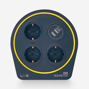 코드릴 라운드탭 캠핑릴선 멀티탭 3구 USB 2포트 10M 딥블랙