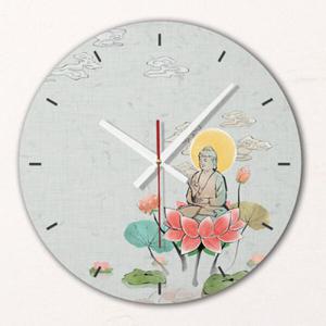 아트박스/꾸밈 is512-연꽃속석가모니_인테리어벽시계