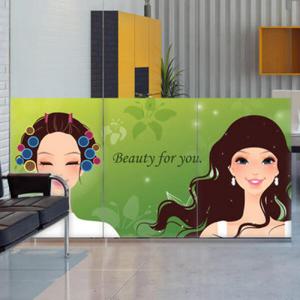 아트박스/꾸밈 ij480-뷰티헤어샵_불투명유리시트