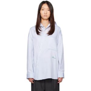 쟈크뮈스 셔츠 블루 라 크루아제르 더 쿠아드로 셔츠 251553F109014